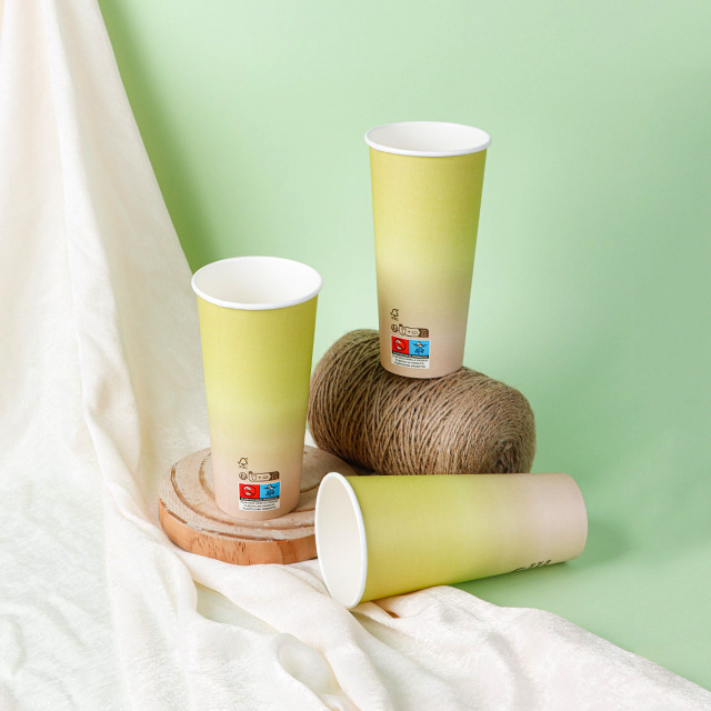 22 أوقية من الكؤوس الورقية المتينة الصديقة للبيئة للمشروبات الساخنة والباردة