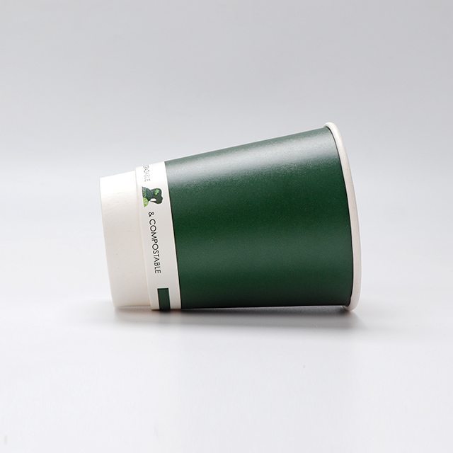 طلاء مخصص للمياه القابلة للسماد 12 أوقية كوب ورق جدار مزدوج 