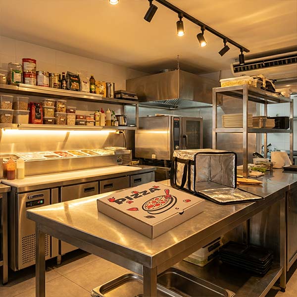 علبة بيتزا مموجة مربعة 9 بوصة8