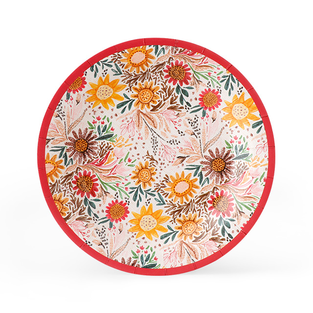 لوحة ورق زهرة مرسومة باليد يمكن التخلص منها