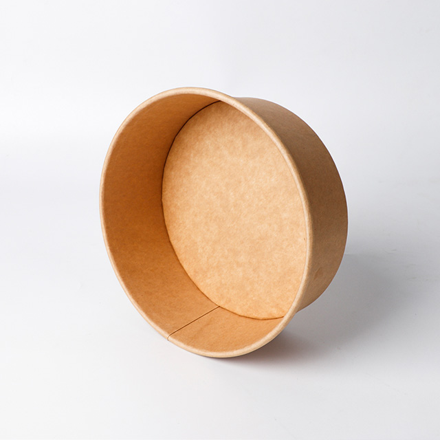 44 أوقية قابلة للتحلل المطبوعة مخصصة مخصصة كرافت الورق السلطة السلطة وعاء سماد مع الأغطية