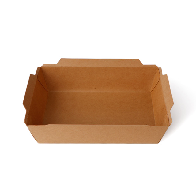 صندوق غداء يمكن التخلص منه Kraft Paper Salad Square Box
