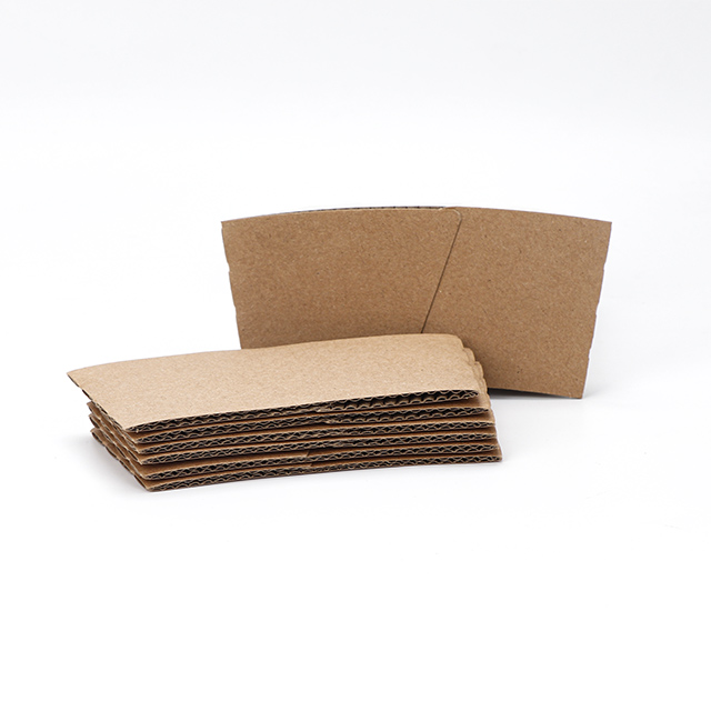 شعار مخصص طباعة حرارة مقاومة التخلص من الأكمام الكوب من ورقة القهوة التعبئة