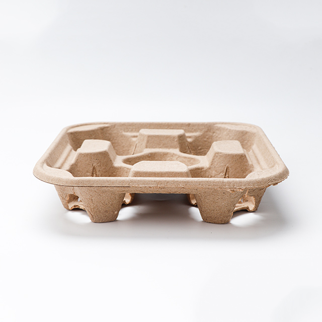 يمكن التخلص من حامل الكأس للمشروبات الباردة الساخنة كرافت مموجة فنجان القهوة علبة 1CUP 2CUP 4CUP CARRIRS