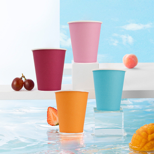 كوب من ورق الحائط المفرد الذي يمكن التخلص منه بالجملة مع طباعة شعار مخصصة للمشروبات الساخنة