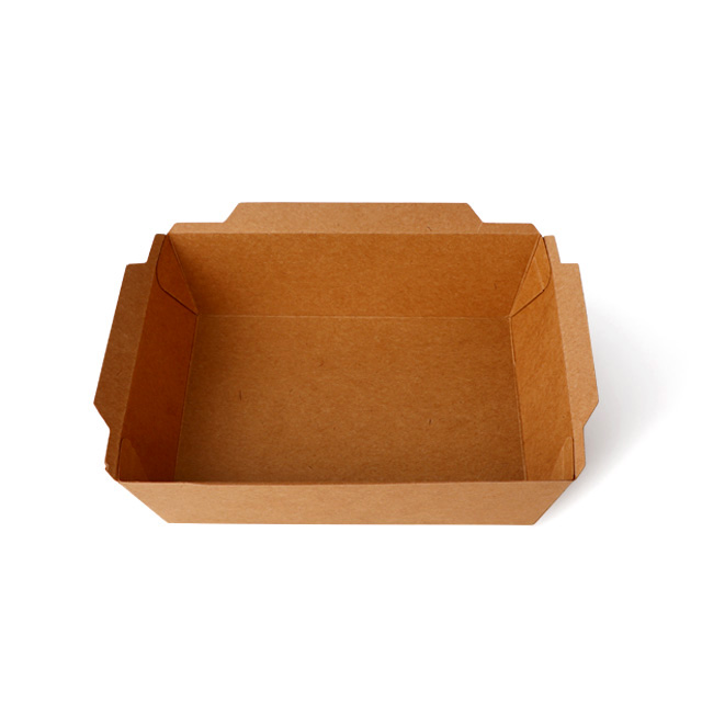 صندوق غداء يمكن التخلص منه Kraft Paper Salad Square Box