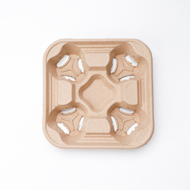 يمكن التخلص من حامل الكأس للمشروبات الباردة الساخنة كرافت مموجة فنجان القهوة علبة 1CUP 2CUP 4CUP CARRIRS