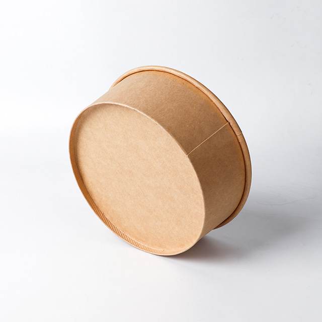 44 أوقية قابلة للتحلل المطبوعة مخصصة مخصصة كرافت الورق السلطة السلطة وعاء سماد مع الأغطية